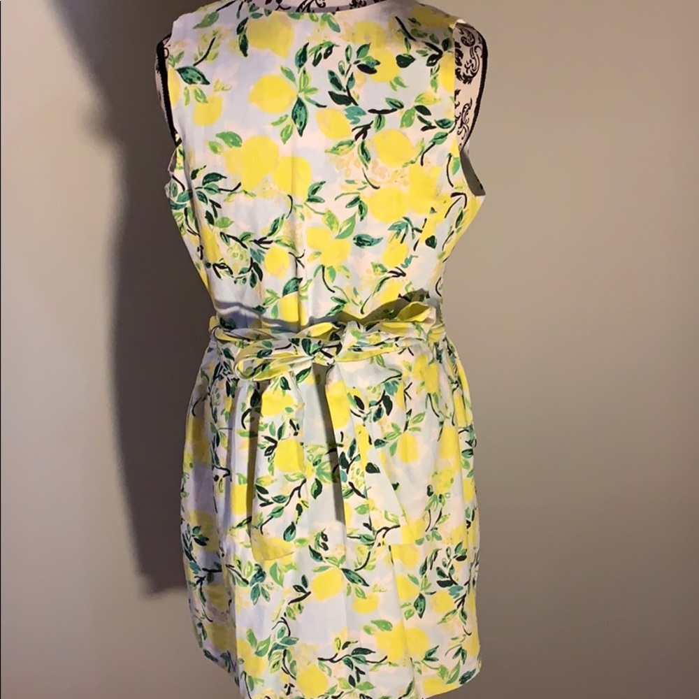 1901 Tie Front Lemon Print Mini Dress - Picture 11 of 14
